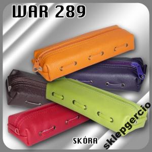 Piórnik skórzany 289 PŁASKI prostokąt skóra etui