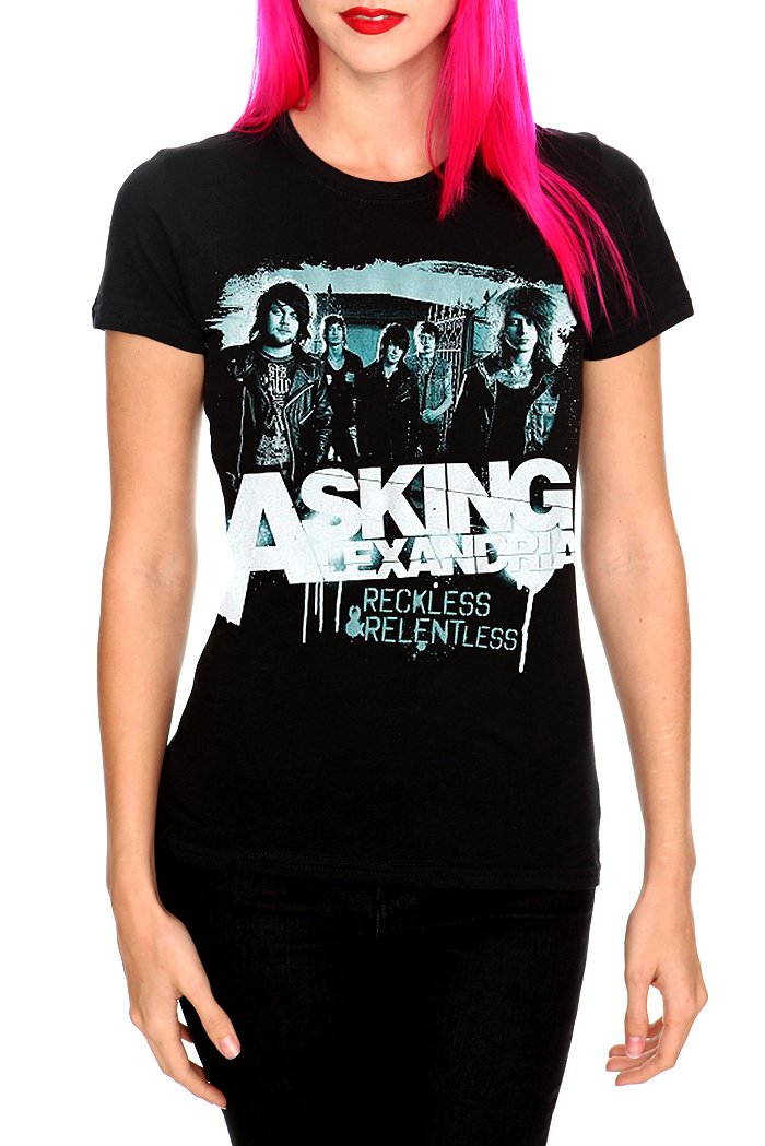 ASKING ALEXANDRIA RECKLESS & RELENTLESS PHOTO GIRLS T-SHIRT
