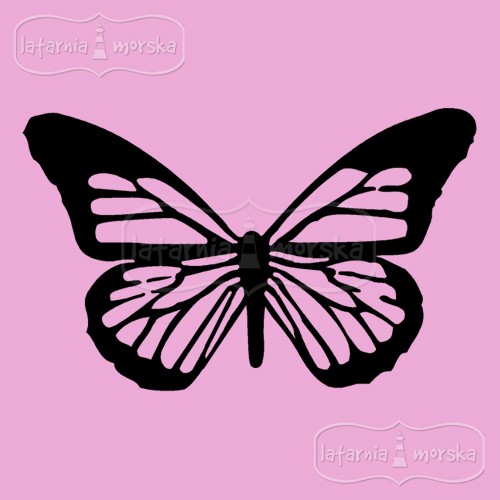 Stempel/pieczątka gumowa: motyl Monarch duży
