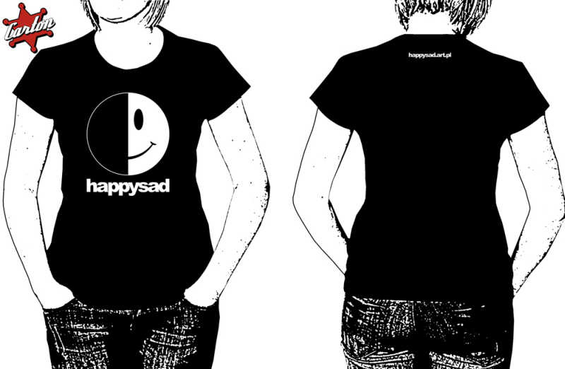 koszulka z logo zespołu happysad