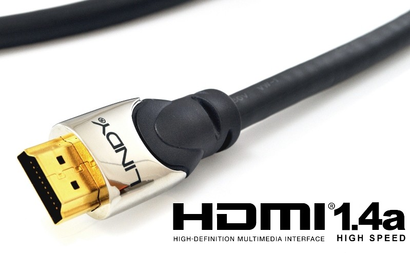 Kabel HDMI - HDMI 1.4a High Speed Cat2 Ethernet, 3D Lindy 41402 - 2m