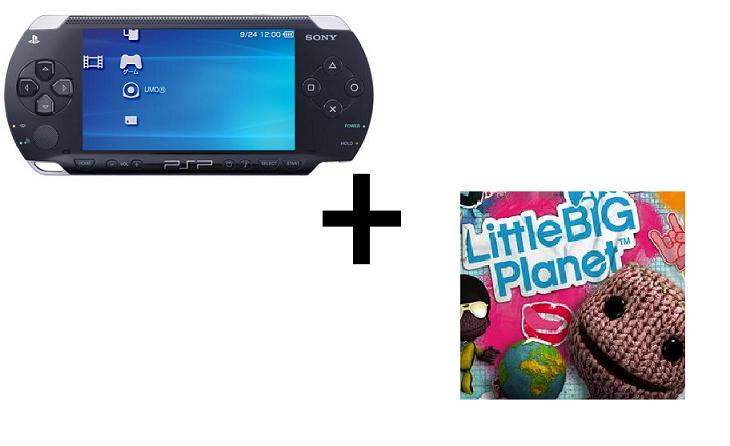 PSP + gra Little Big Planet :D