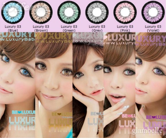 Circle lenses fioletowe/niebieskie/zielone