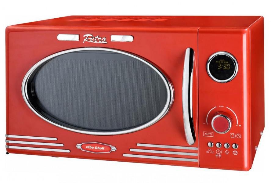 KUCHENKA MIKROFALOWA MIKROFALA RETRO Z GRILLEM RED