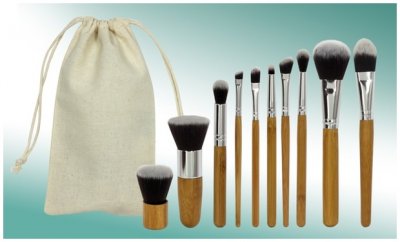 Zestaw bambusowych pędzli do makijażu