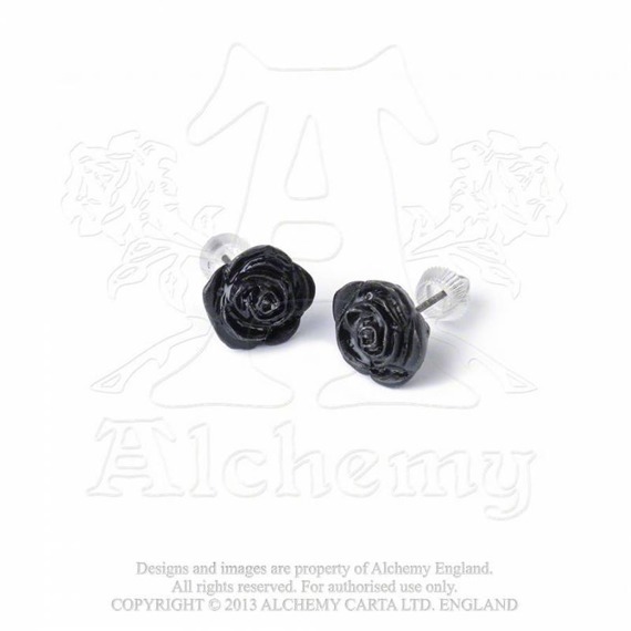 Kolczyki BLACK ROSE