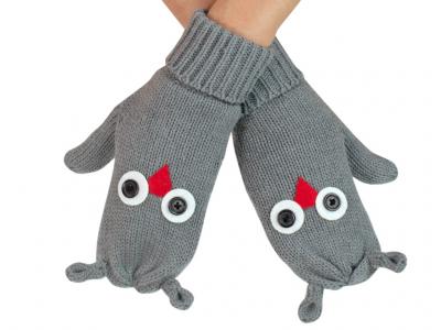 ~Szaleo~ jednopalczaste RĘKAWICZKI - SÓWKI /rk2801