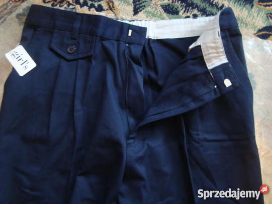 granatowe spodnie wizytowe