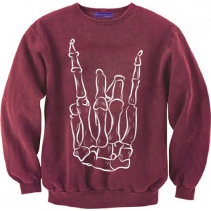 Bluza burgundowa - kościotrup