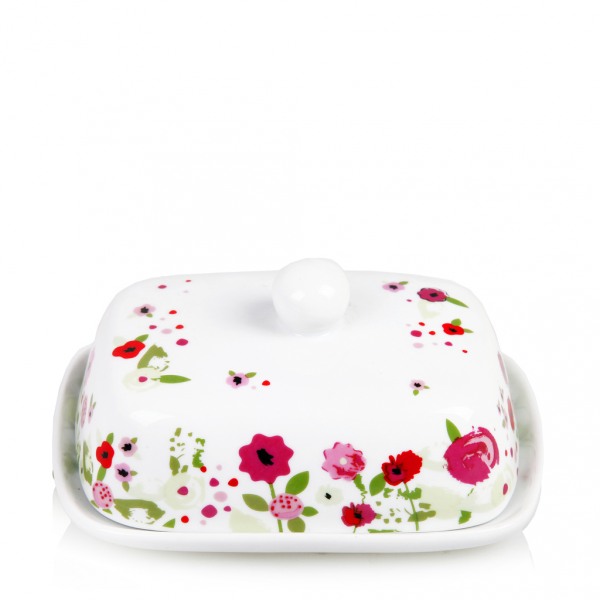 maselniczka w babcine kwiaty albo kropki