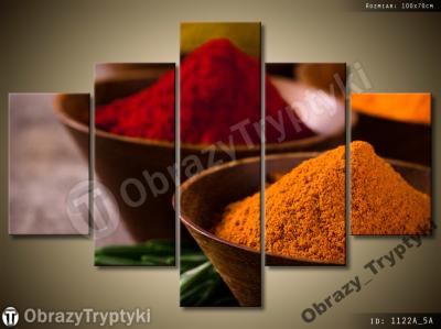 Obrazy Tryptyki 100x70 Świeże Przyprawy do kuchni