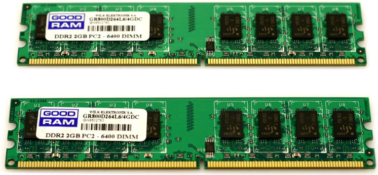Pamięć DDR2 Goodram 4GB PC800 Dual 2x2GB