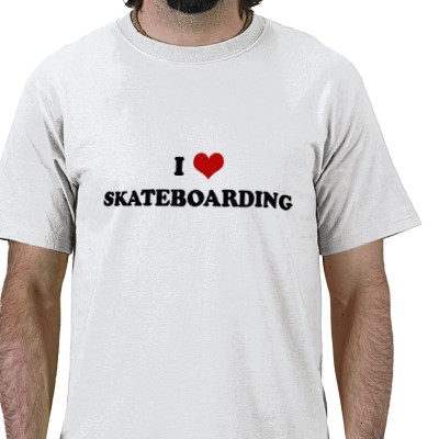 T-shirt z I ♥skateboarding