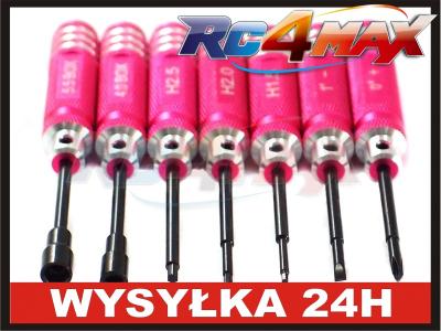 Zestaw śrubokrętów, hexów i klucz 5.5mm RC4MAX