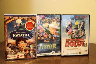 FILMY DVD dla dzieci 3 szt NOWE!