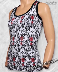 bezrękawnik dziewczęcy SKULLS & ROSES biały 