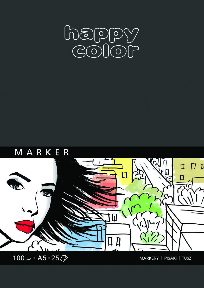 Blok do markerów pisaków A5 100g - Happy Color