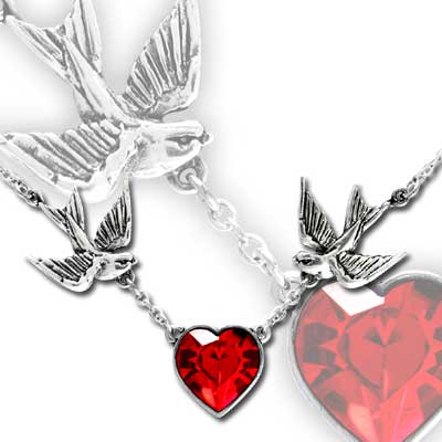 Swallow Heart Pendant