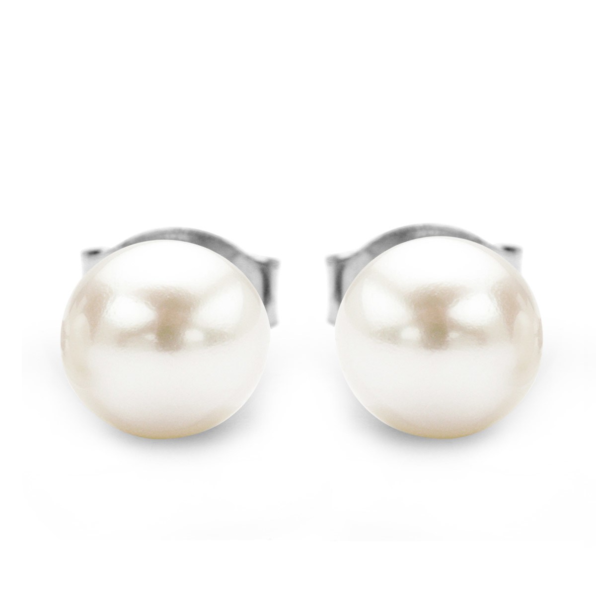 Kolczyki- białe perełki :)