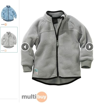 NEXT bluza z polaru niebieska i szara (Zip  Through Fleece: ligt blue 12-18 months + grey  1,5-2 years)