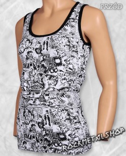 bezrękawnik dziewczęcy COMICS biały